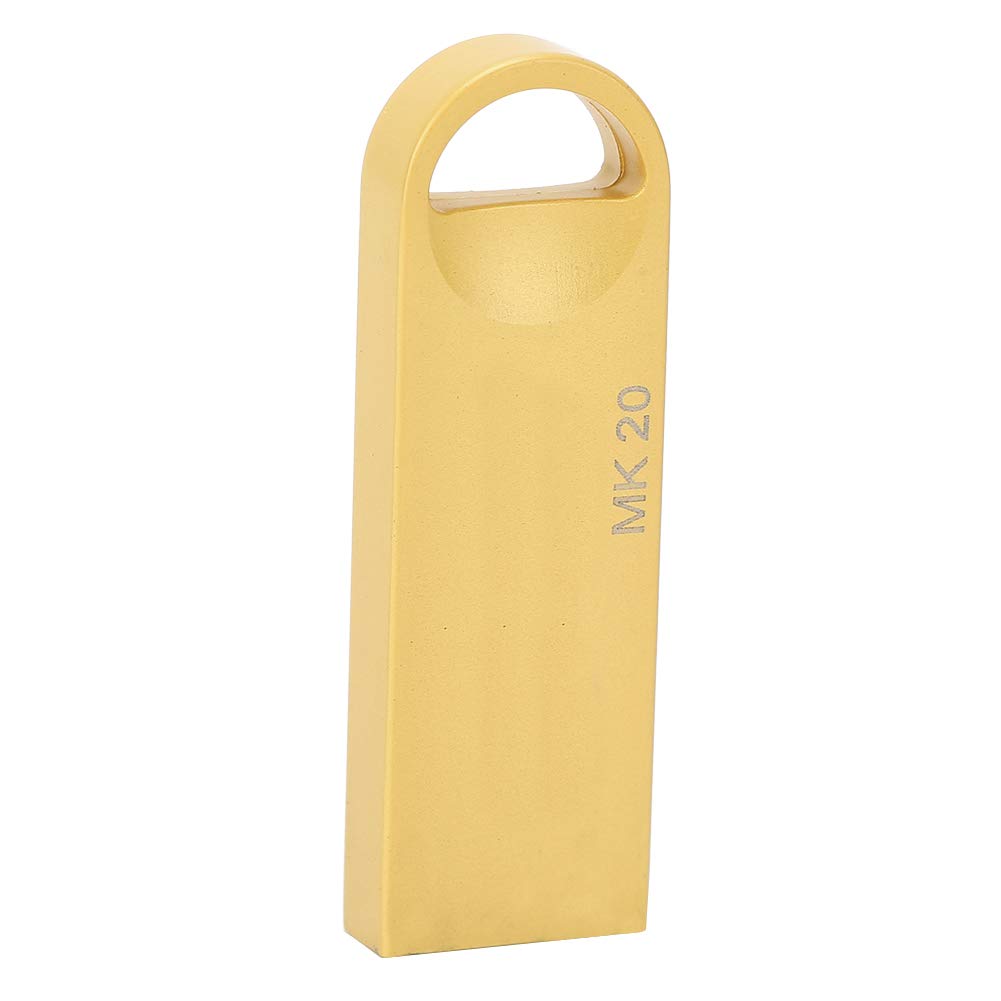 32GB USB 2.0 Flash Drive - Mini Aluminum Alloy Memory Stick for Computer & Laptop - Gold