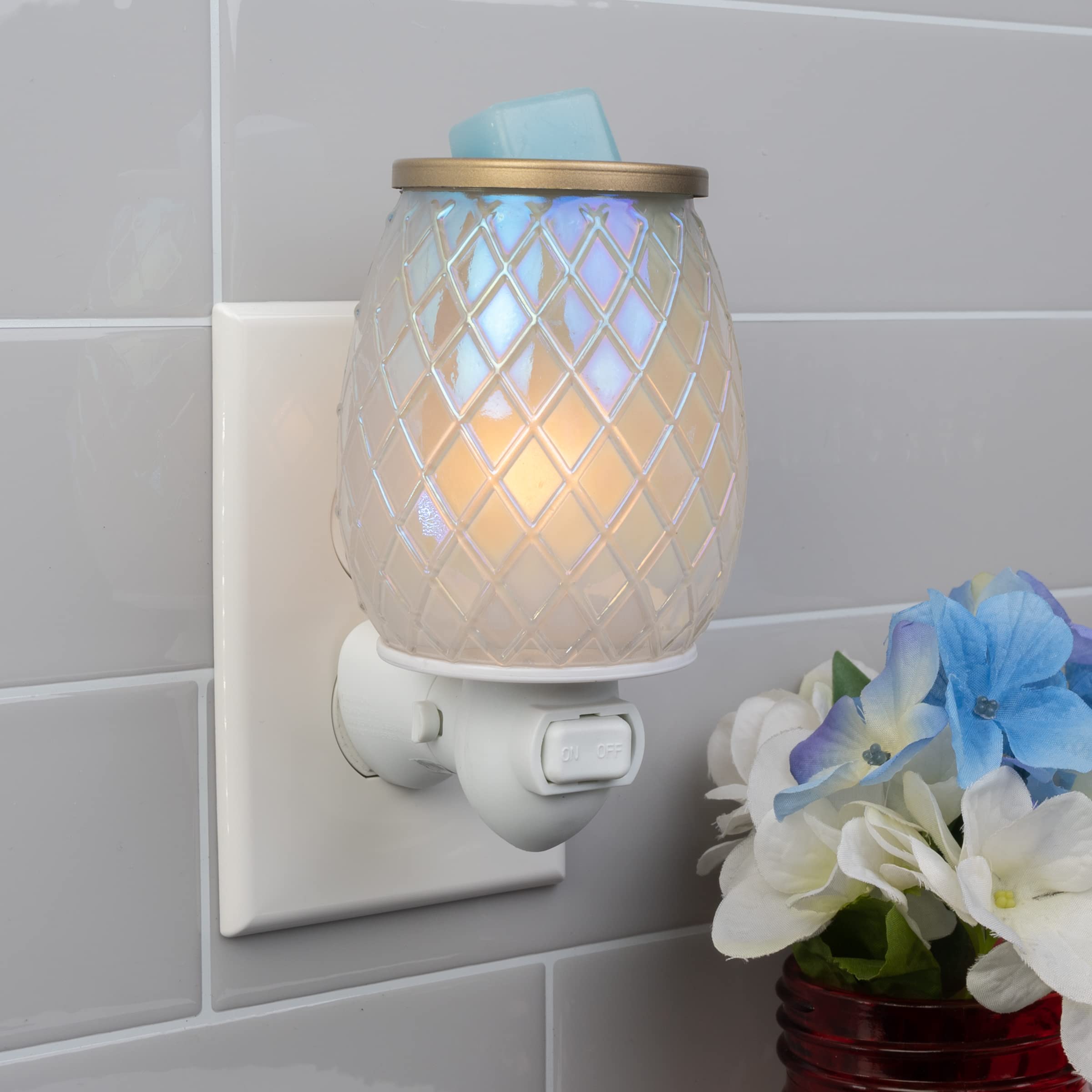 Scentsationals Electric Wax Warmer - Scented Wax Melter for Home Fragrance, Wickless Candle Alternative - Perfect for Living Room, Bedroom & Office Decor (Crystalette Cream) - Aromatherapy & Air Freshener Gift Idea