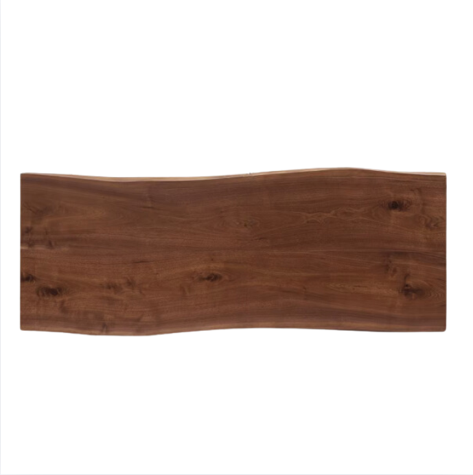 77.8x28.9/28.0/29.1x1.7 inch / 197.5x73.5/71/74x4.2 cm / Rich Dark Walnut Color / Natural edge large board table
