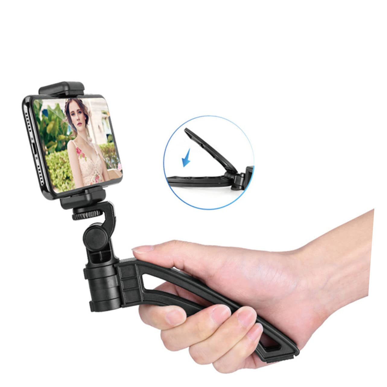 Homoyoyo Foldable Phone Stand for Desk - Durable Phone Holder for Video Recording & Streaming - Perfect for Home Office, Video Calls, and Content Creation