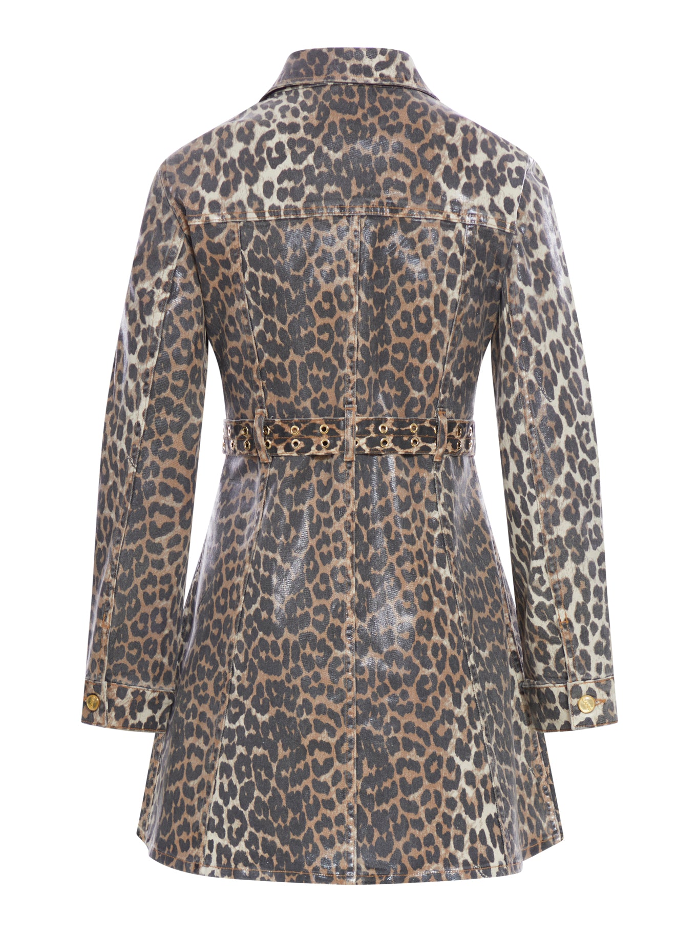 Leopard Print Denim Dress for Women - Stylish Animal Print Casual Dress for Spring & Summer Outfits | Perfect for Parties, Dates, and Everyday Wear