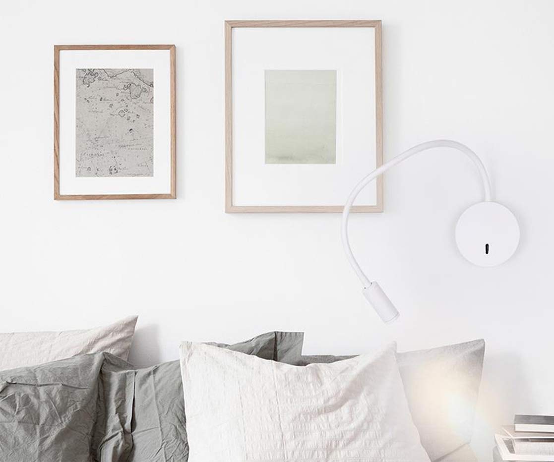 Adjustable LED Bedside Reading Light - 3W 3000K Flexible Wall Mounted Sconce Lamp with Switch for Bedroom (Black) | Perfect for Night Reading, Nursing, and Relaxing in Bed