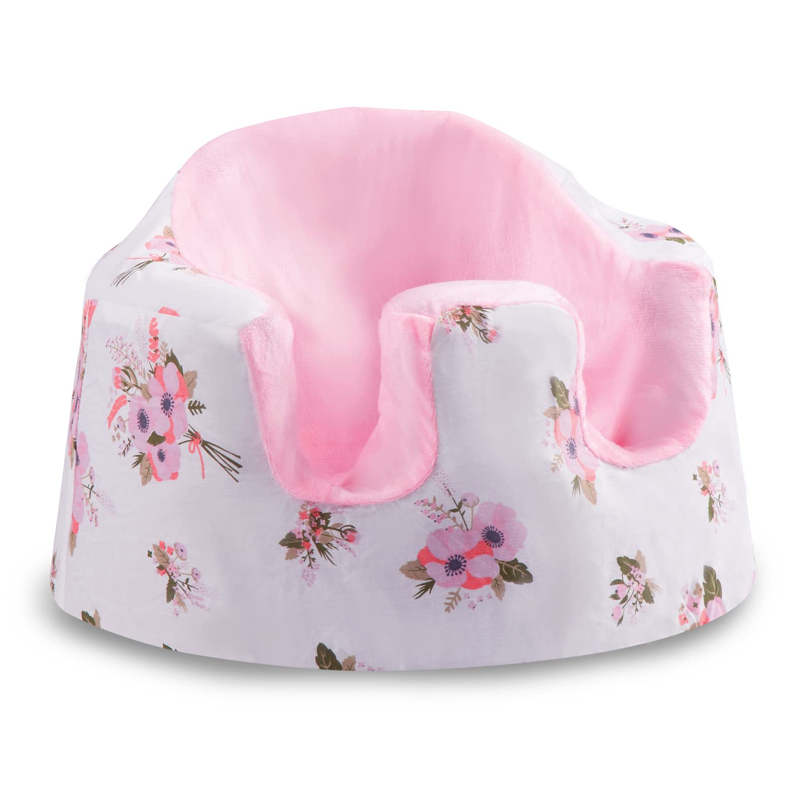 Breathable Baby Seat Cover for Bumbo Seat - Cooling Summer Seat Protector for Boys & Girls (White Flower Design) - Perfect for Indoor & Outdoor Use, Playtime, and Travel