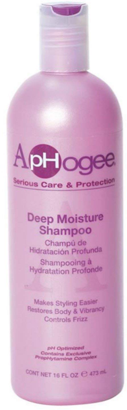 Aphogee Deep Moisture Shampoo for Dry Damaged Hair - 16oz (Pack of 10) - Hydrating & Repairing Shampoo for Salon-Quality Results at Home - Perfect for Curly, Color-Treated & Chemically Processed Hair