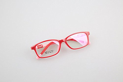 De Ding Kids Clear Lens Eyeglasses - Red & Pink Frames for Boys & Girls | Perfect for Reading, School, and Daily Wear