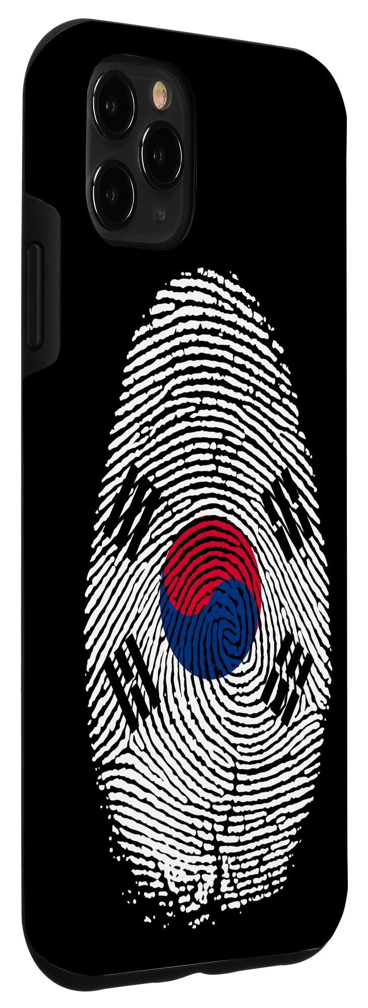 iPhone 11 Pro Max Case with South Korea Flag Design - Unique DNA Fingerprint Gift for Koreans | Perfect for Travel, National Pride & Personalized Protection