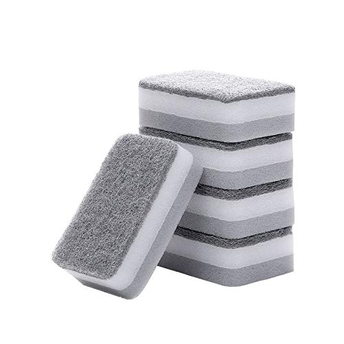 5-Pack Heavy Duty Scouring Pads - Super Absorbent Dish Cloths & Cleaning Brushes for Kitchen, Stainless Steel Sink, Pots & Pans - Durable Household Cleaning Towels for Tough Stains & Grease Removal