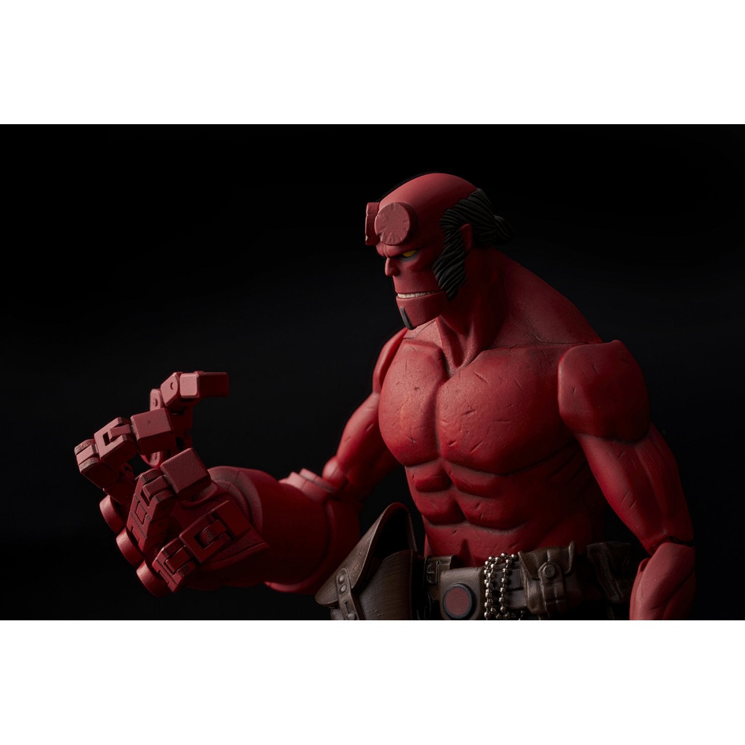 1000toys (Sen Toys) Hellboy 1/12 Scale Action Figure with PX Preview Exclusive BPRD Shirt - Collectible Anime Model for Display & Cosplay
