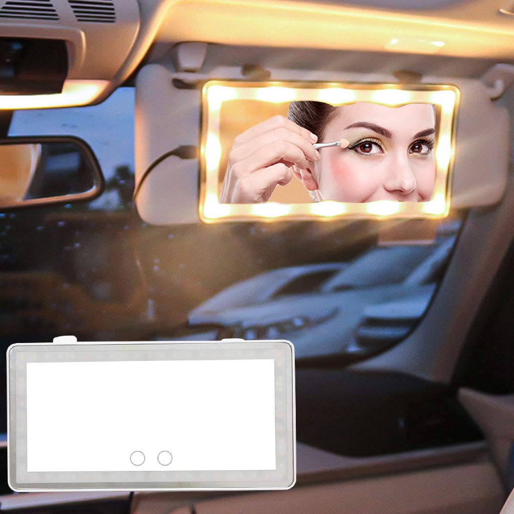Car Visor Mirror with LED Lights - Smart Touch Auto Sun Visor Makeup Mirror for Women, Travel & Driving | Perfect for On-the-Go Makeup & Sun Protection