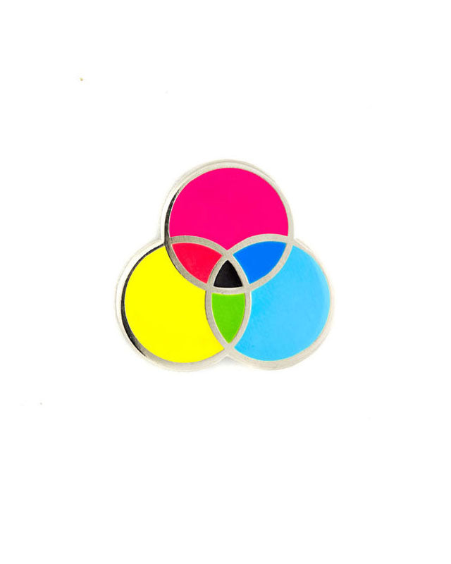 CMYK Circles Pin - Colorful Enamel Lapel Pin for Artists & Designers - Perfect for Jackets, Bags & Accessories