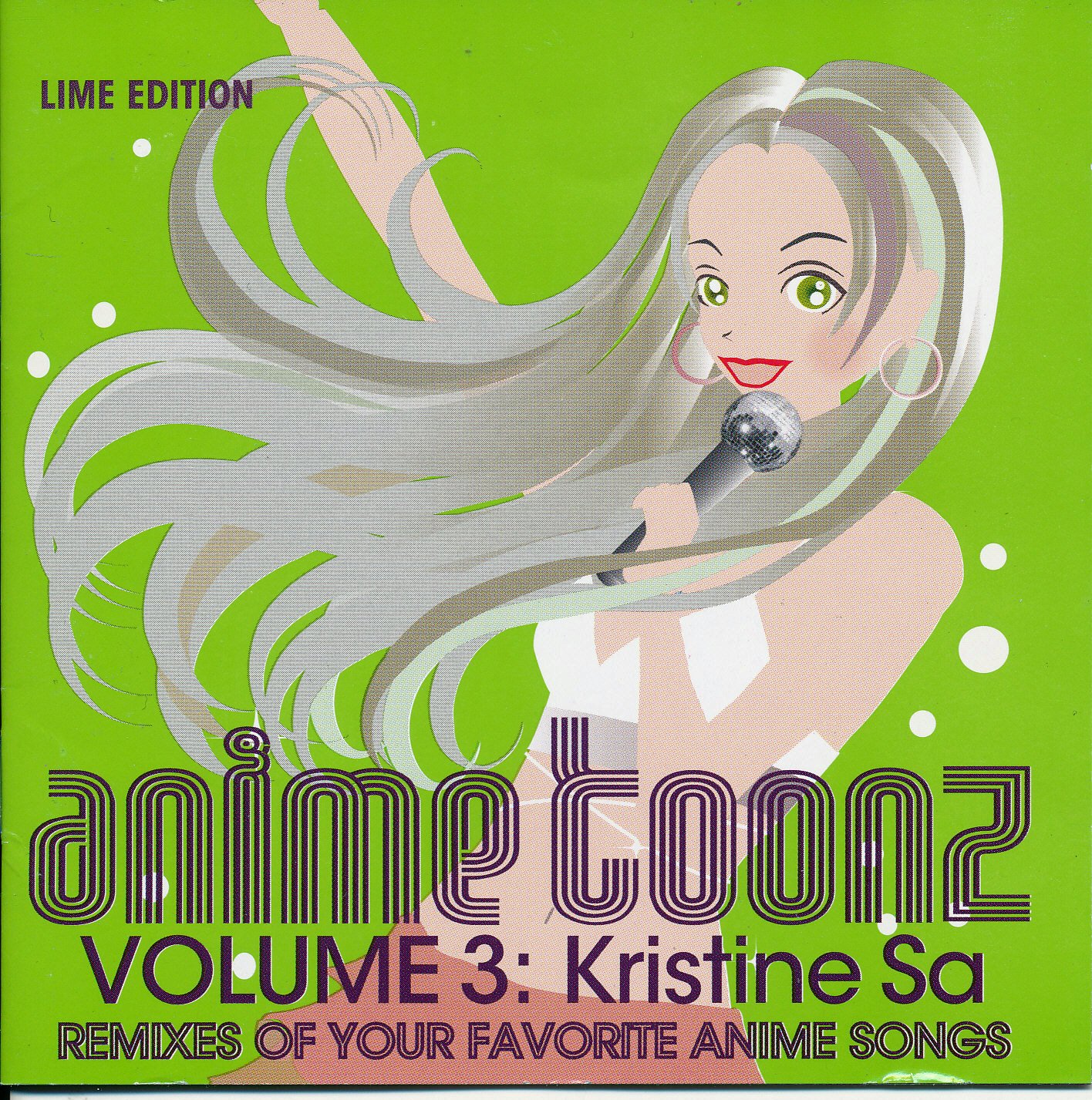 Anime Toonz Volume 3: Kristine Sa, Lime Edition - Japanese Anime Music Collection for Fans, Cosplay & Karaoke Nights