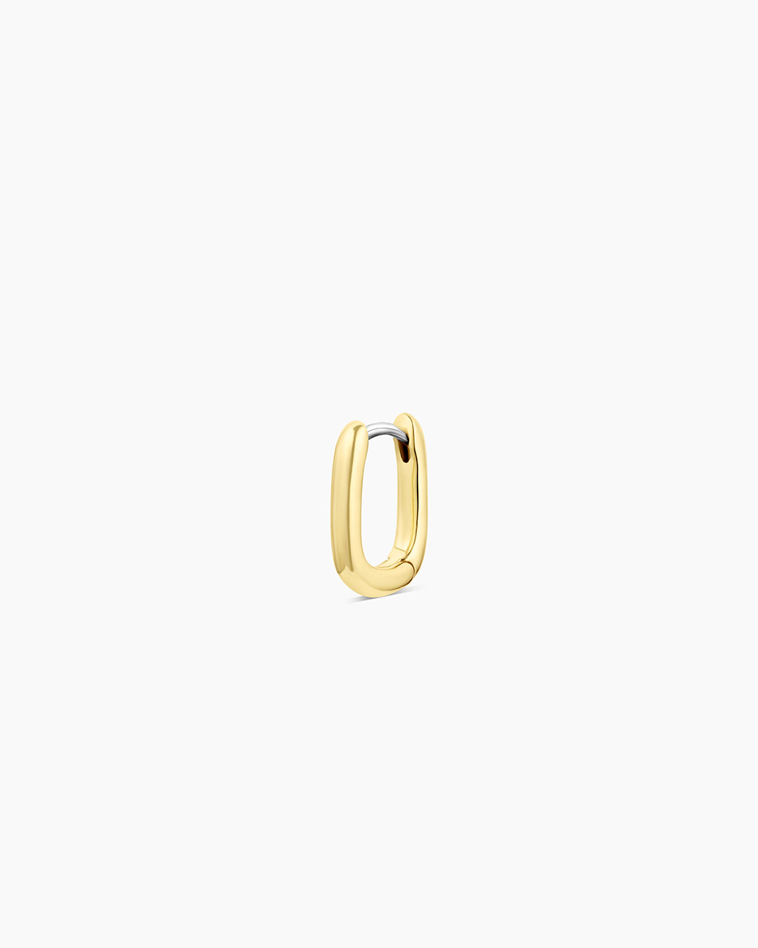 Lou Link Single Huggie Earrings - Minimalist Gold Hoop Earrings for Women, Dainty Everyday Jewelry - Perfect for Work, Date Night & Casual Outings