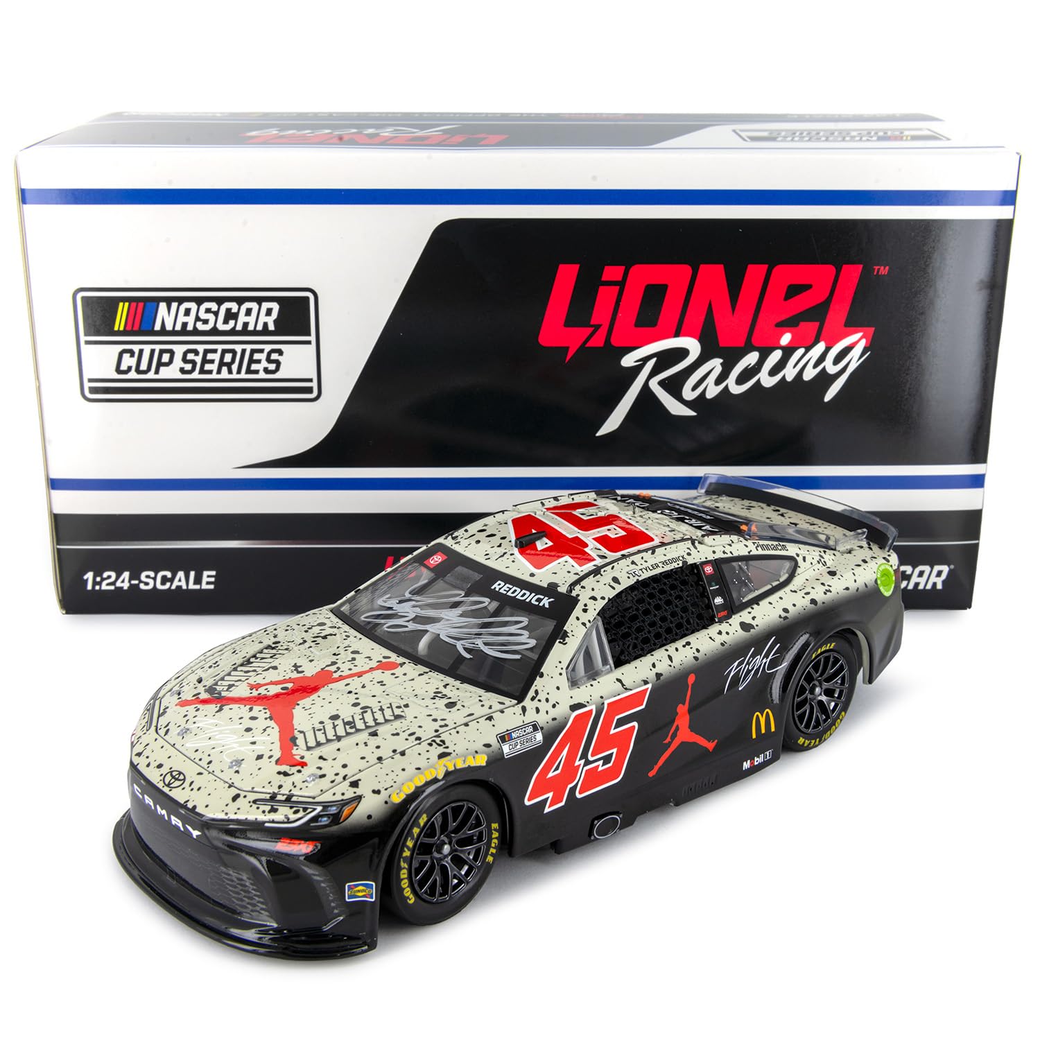 Tyler Reddick Autographed 2024 Jordan Brand Flight Diecast Car - Hand Signed 1:24 Scale NASCAR Collectible for Display & Racing Fans