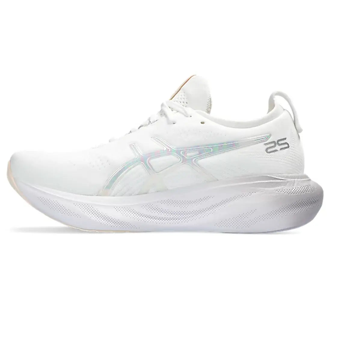 ASICS GEL-Nimbus 25 Women's Running Shoes - White/Rose Dust - Anniversary Edition | Lightweight Cushioned Sneakers for Road Running, Jogging & Gym Workouts
