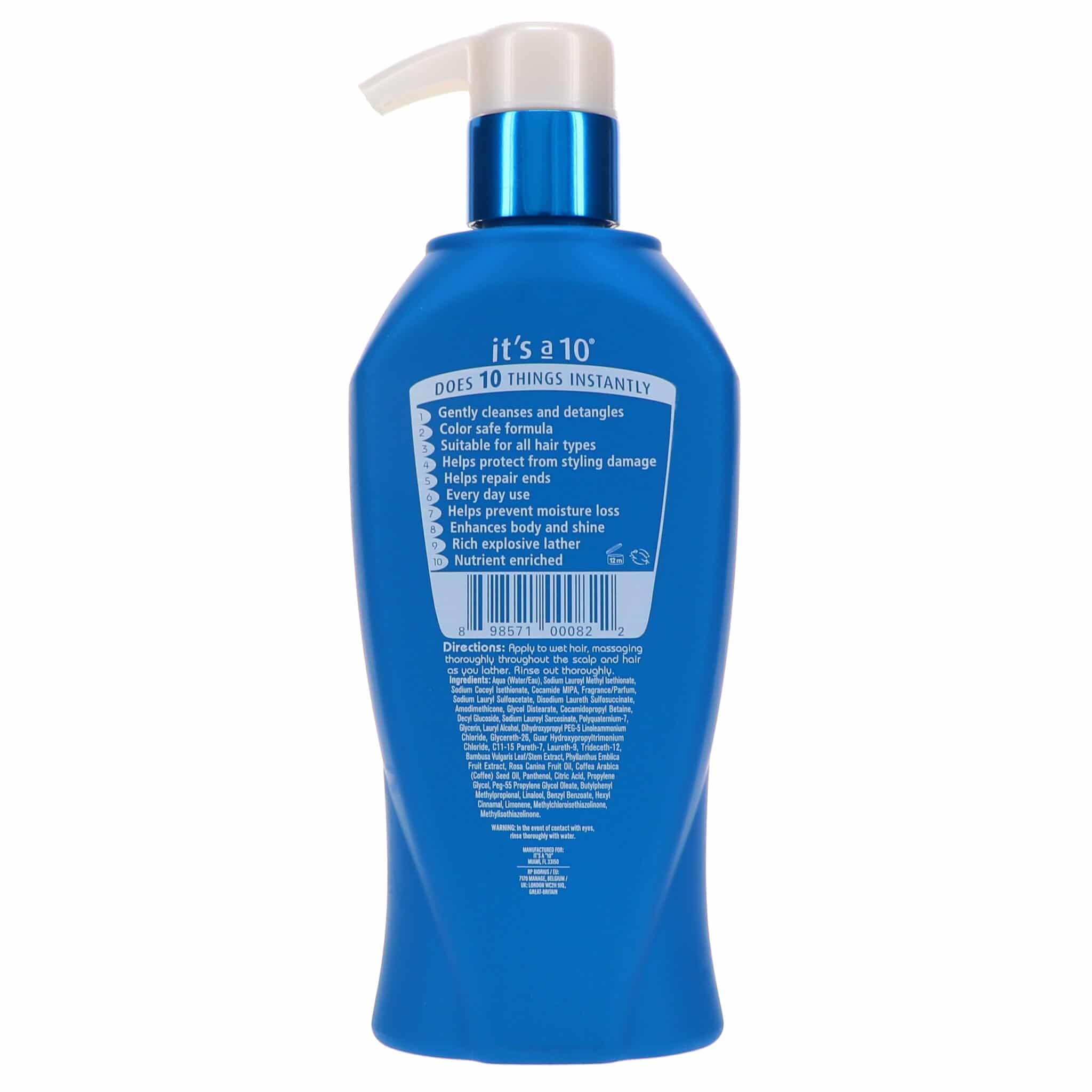 Its A 10 Potion 10 Miracle Repair Shampoo for Damaged Hair - 10 oz Sulfate-Free Shampoo for Men & Women - Restores Dry, Brittle Hair at Home or Salon