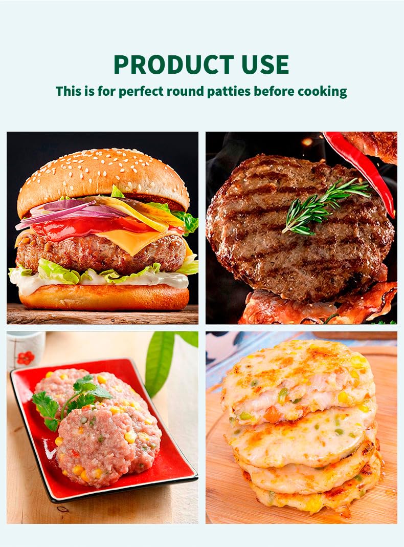 Premium Small Meat Patty Maker with 100 Patty Papers - 3 Pack 2.5-inch Molds for Perfect Burgers - Press Patty Maker Machine Makes 3 Patties Simultaneously - Ideal for Mini Burgers, BBQ, Picnics, Camping & Home Cooking