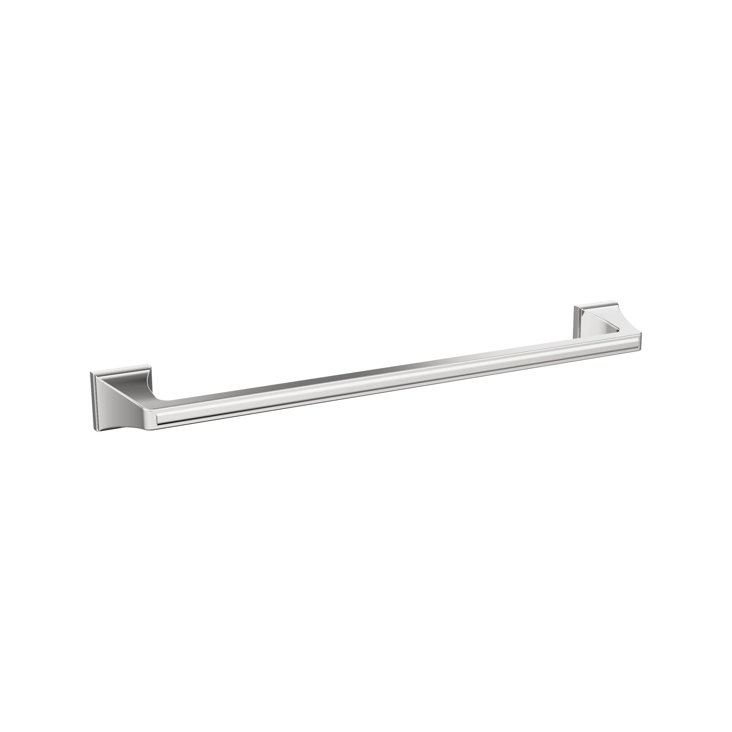 Amerock BH3602326 Chrome 18-Inch Towel Bar - Bathroom Towel Rack Holder for Showers & Powder Rooms | Mulholland Collection Bath Hardware Accessories | Durable & Stylish Bathroom Organizer