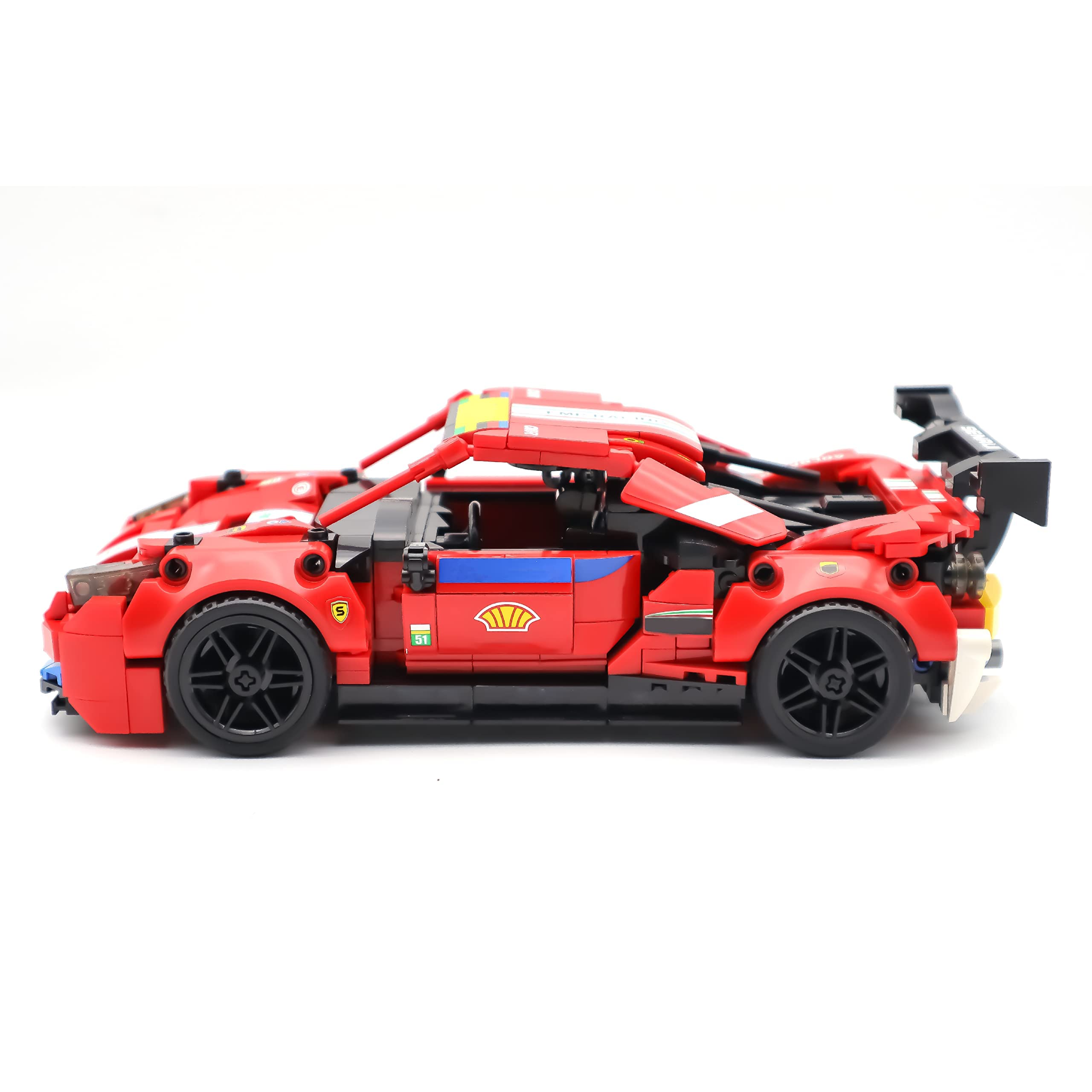 Speed Red Racing Car Building Blocks Kit (826PCS) - Creative Toy for Boys & Adults