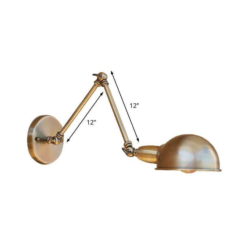 Adjustable Semi-Spherical Industrial Wall Lights - Durable Metal LED Wall Sconce for Warehouse, Workshop & Garage Lighting