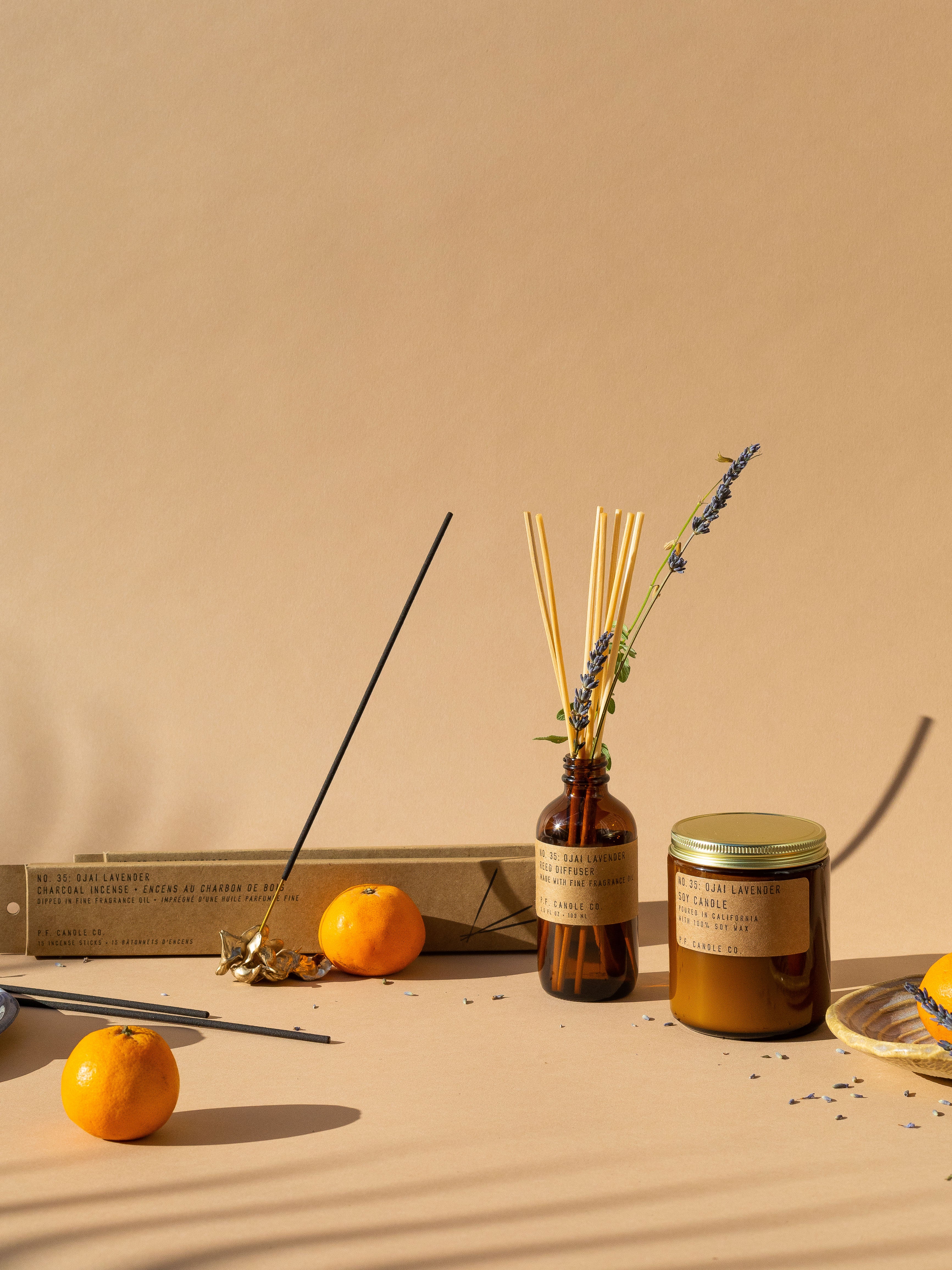 P.F. Candle Co 7.2oz Soy Candle - Teakwood & Tobacco Scent | Natural Soy Wax, Long-Lasting Fragrance | Perfect for Home, Office & Relaxation