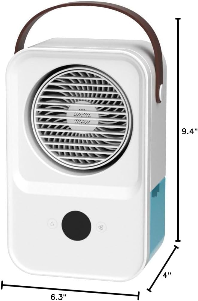 FADACHY Portable Air Conditioner Fan with Voice Control - 4000mAh Rechargeable Battery Mini AC - 4-Speed Desktop Humidifier for Room, Office & Camping | Perfect for Home Cooling, Office Workspace & Outdoor Adventures