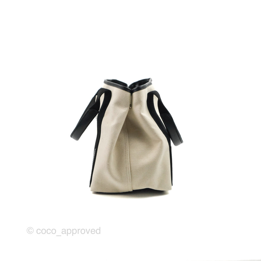 Balenciaga Small Navy Cabas Bag in Off-White Canvas - Stylish & Durable Designer Tote for Women, Perfect for Work, Travel & Everyday Use