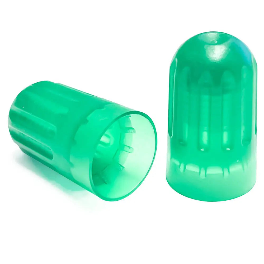 AA Long Green Sealing Valve Caps (100-Pack) - Durable Tire Valve Stem Caps for Cars, Trucks, Bikes & Motorcycles - Prevent Dust, Leaks & Corrosion
