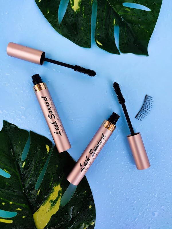 Blissible Voluminous & Thicker Lash Survival Mascara - Long Lasting Waterproof Smudge Proof Curling Mascara for Eye Makeup - 18 Hour Wear - 8ml Black (01) - Perfect for Daily Use, Parties, Weddings & Special Occasions