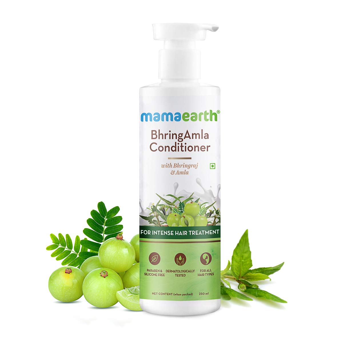 Mamaearth BhringAmla Hair Fall Control Conditioner with Bhringraj & Amla Extract – 250ml | Intense Hair Treatment for Damaged Hair | Reduces Hair Fall & Promotes Growth | Perfect for Daily Use & Hair Repair