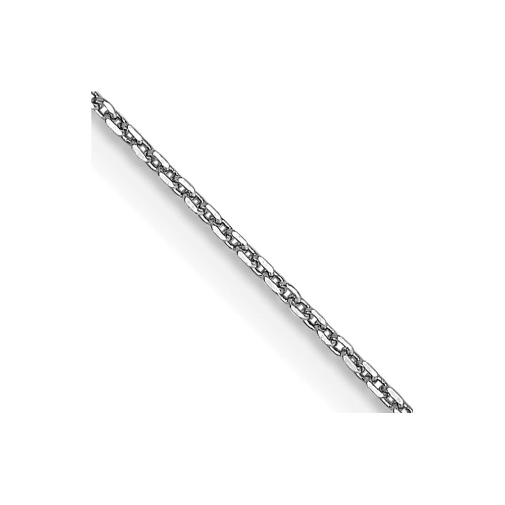 14K Gold 0.65mm Diamond Cut Round Open Link Cable Chain Necklace for Women - Dainty Layering Necklace for Everyday Wear, Gift Giving & Special Occasions