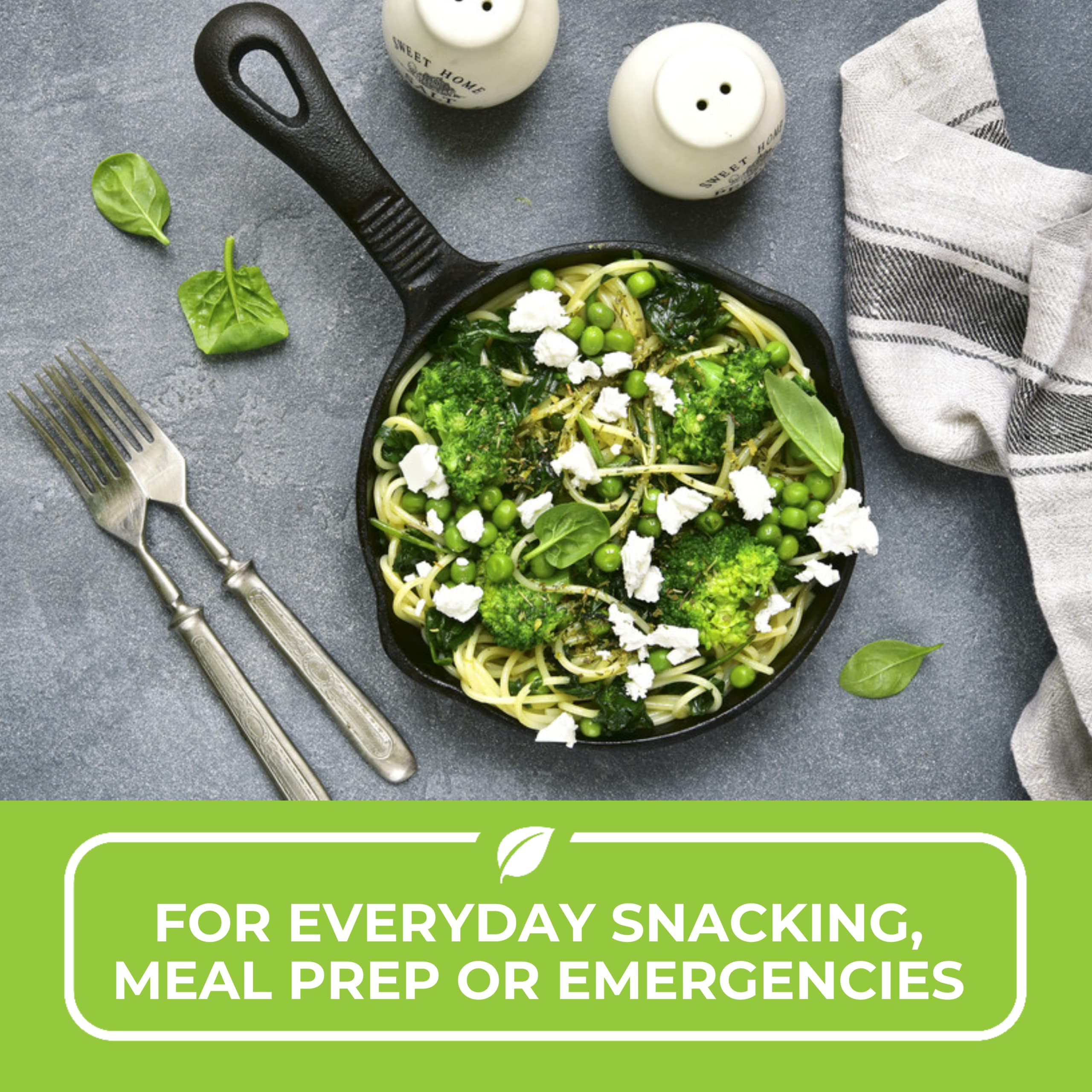 Nutristore Freeze Dried Broccoli - Healthy Vegetable Snacks for Emergency Food Storage | Long Shelf Life (25 Years) Bulk #10 Can | Perfect for Camping, Hiking & Survival Kits (4-Pack)