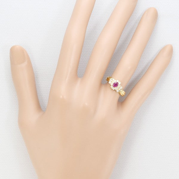 18K Yellow Gold Ruby and Diamond Ring for Women - Elegant Wedding, Engagement, Anniversary Gift - Perfect for Special Occasions