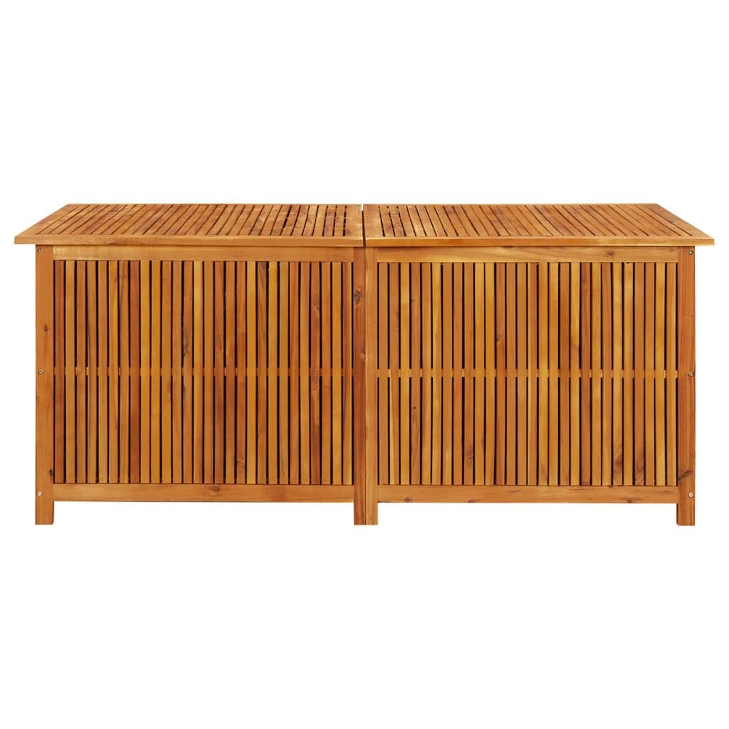 Premium Acacia Wood Outdoor Storage Box with Gas-Lift Lid - 68.9