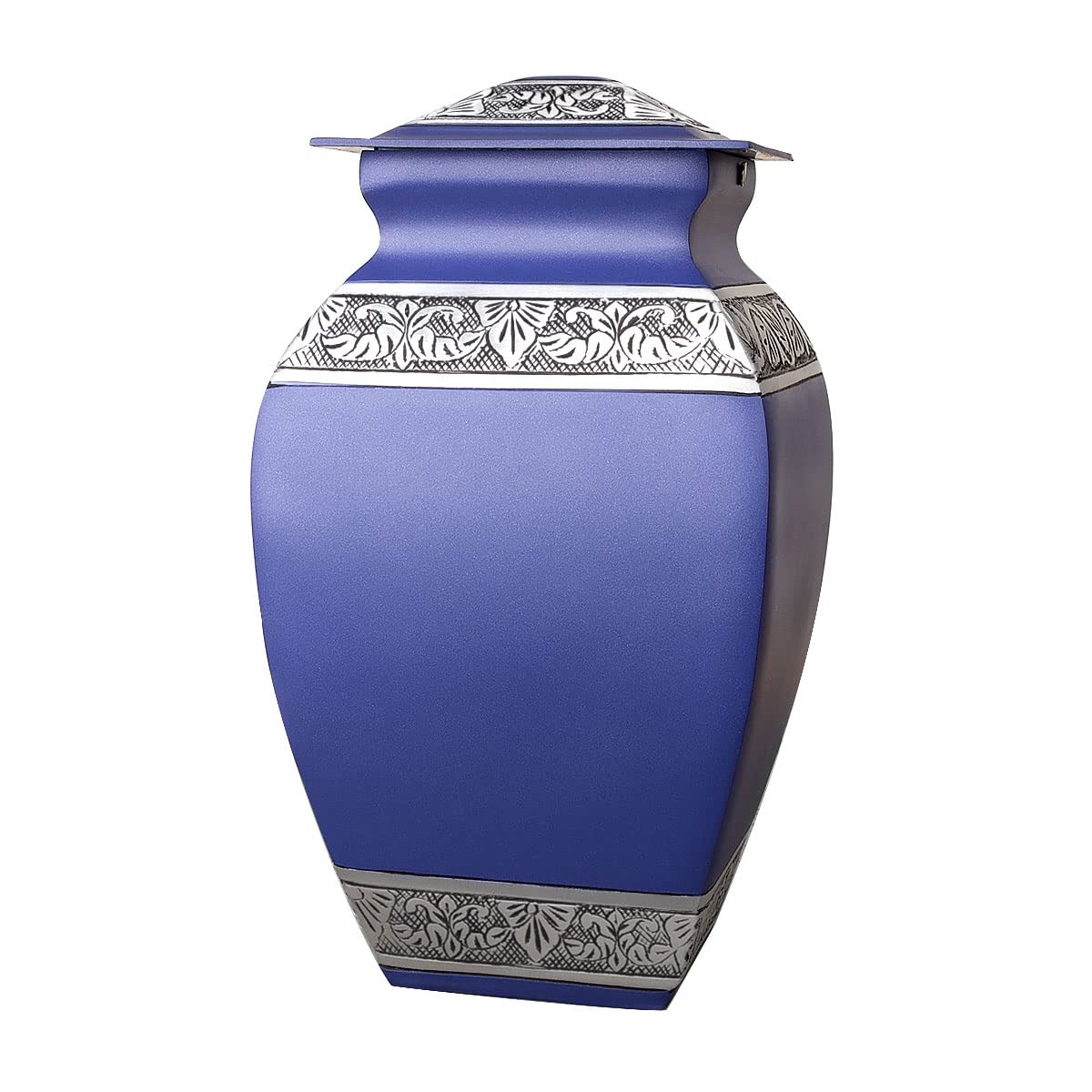Perfect Memorials Large Purple Square Vase Cremation Urn - Elegant Keepsake for Ashes, Ideal for Home Memorials & Funeral Displays