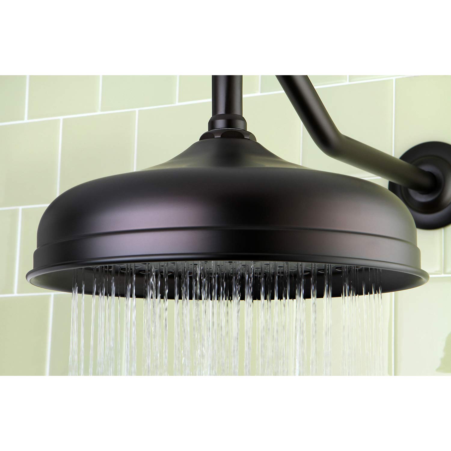 Kingston Brass K125A5 Victorian Raindrop Shower Head 10-Inch Oil Rubbed Bronze - Luxury Rainfall Showerhead for Spa-Like Bathroom Experience