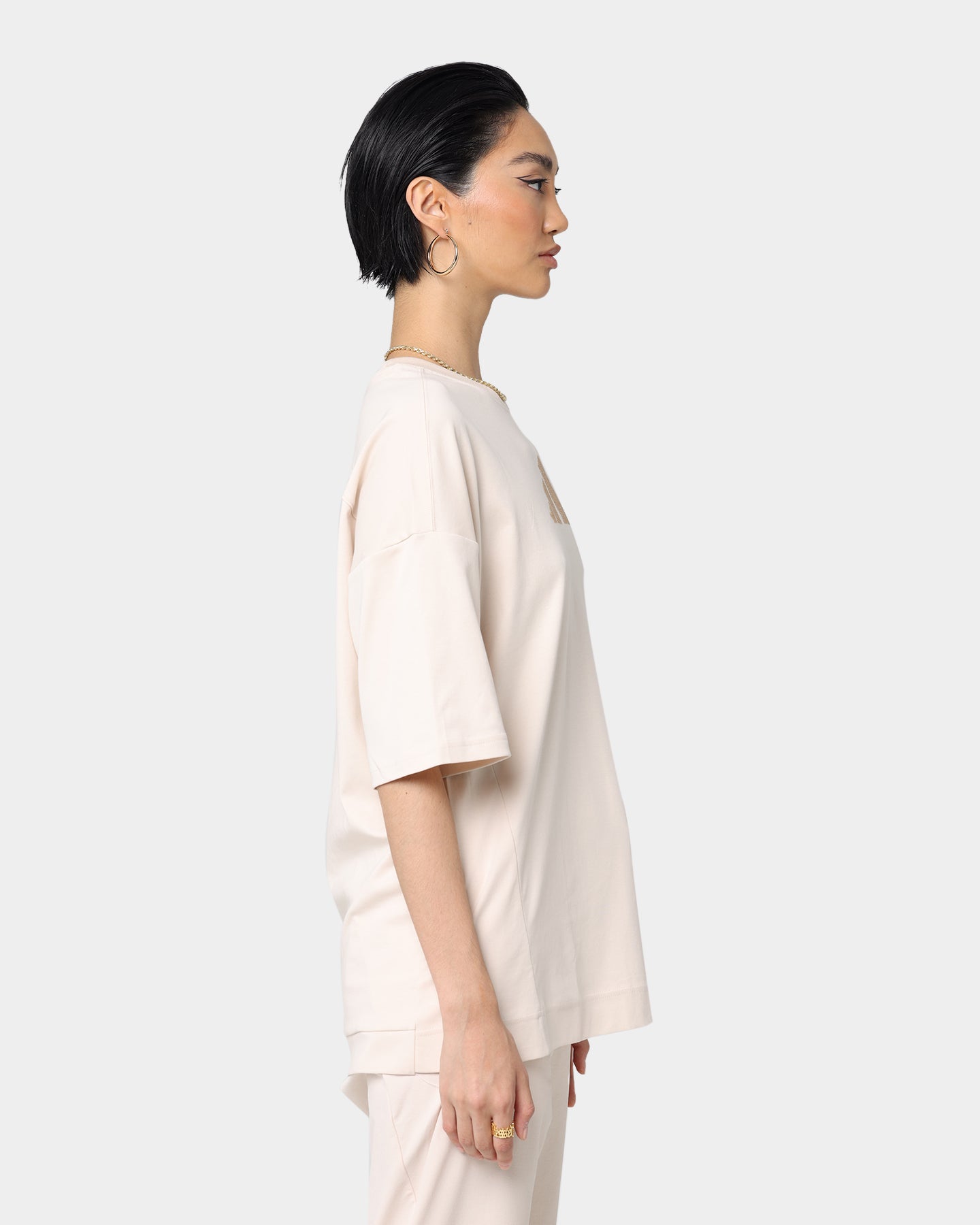Adidas Women's Swarovski Crystal Embellished T-Shirt - Halo Ivory | Stylish Casual Top for Everyday Wear & Fashion Outfits