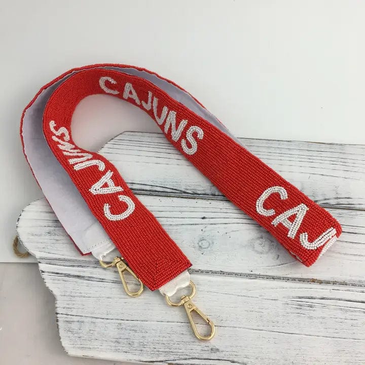 Cajun Beaded Red Crossbody Bag Strap - Stylish and Durable for Women, Perfect for Parties, Festivals, and Everyday Use