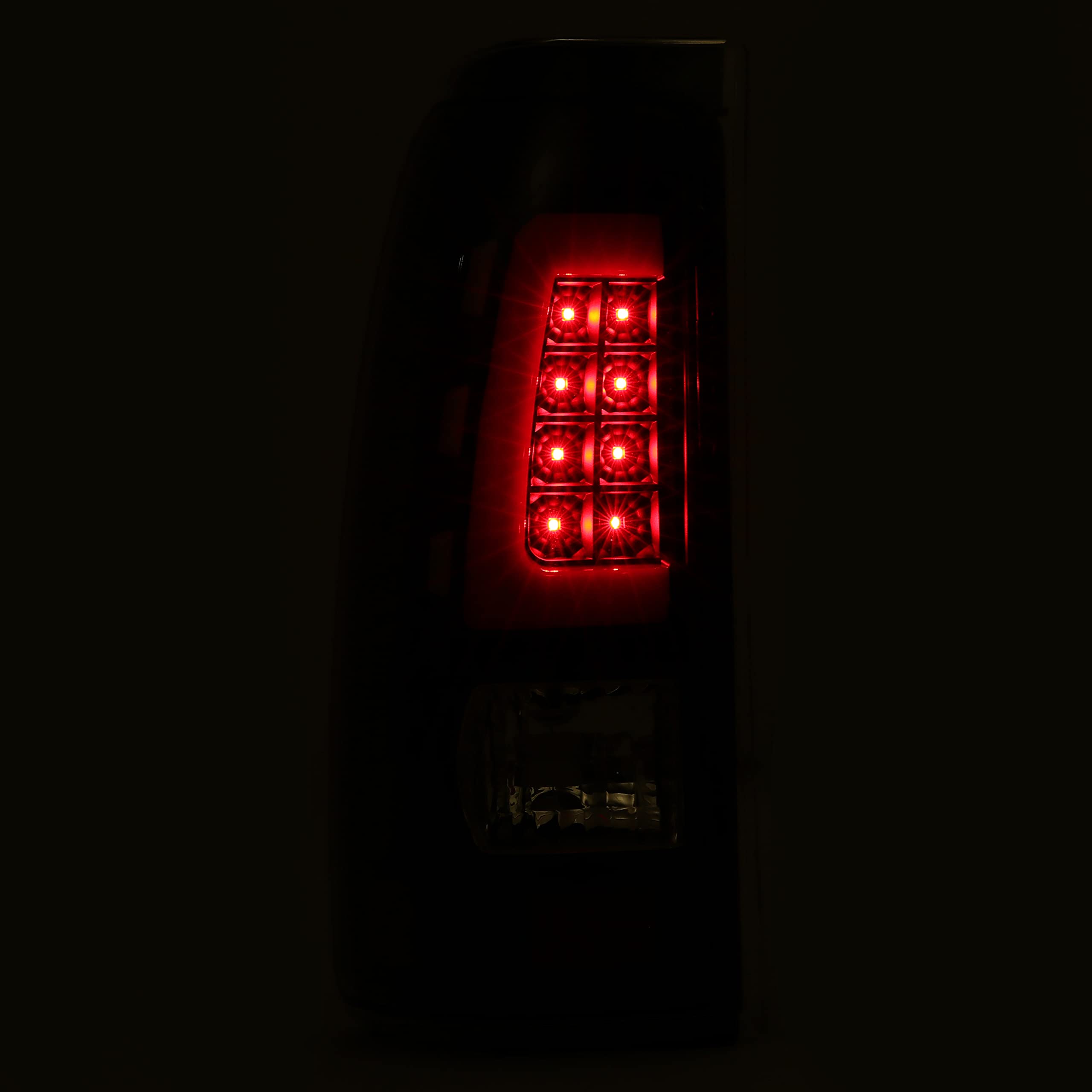 Kojem LED Tail Lights for 1999-2006 Chevy Silverado & 1999-2002 GMC Sierra 1500/2500/3500 - Black Housing with Clear Lens LED Tube Bar Taillight - Upgrade Your Truck's Style & Night Visibility