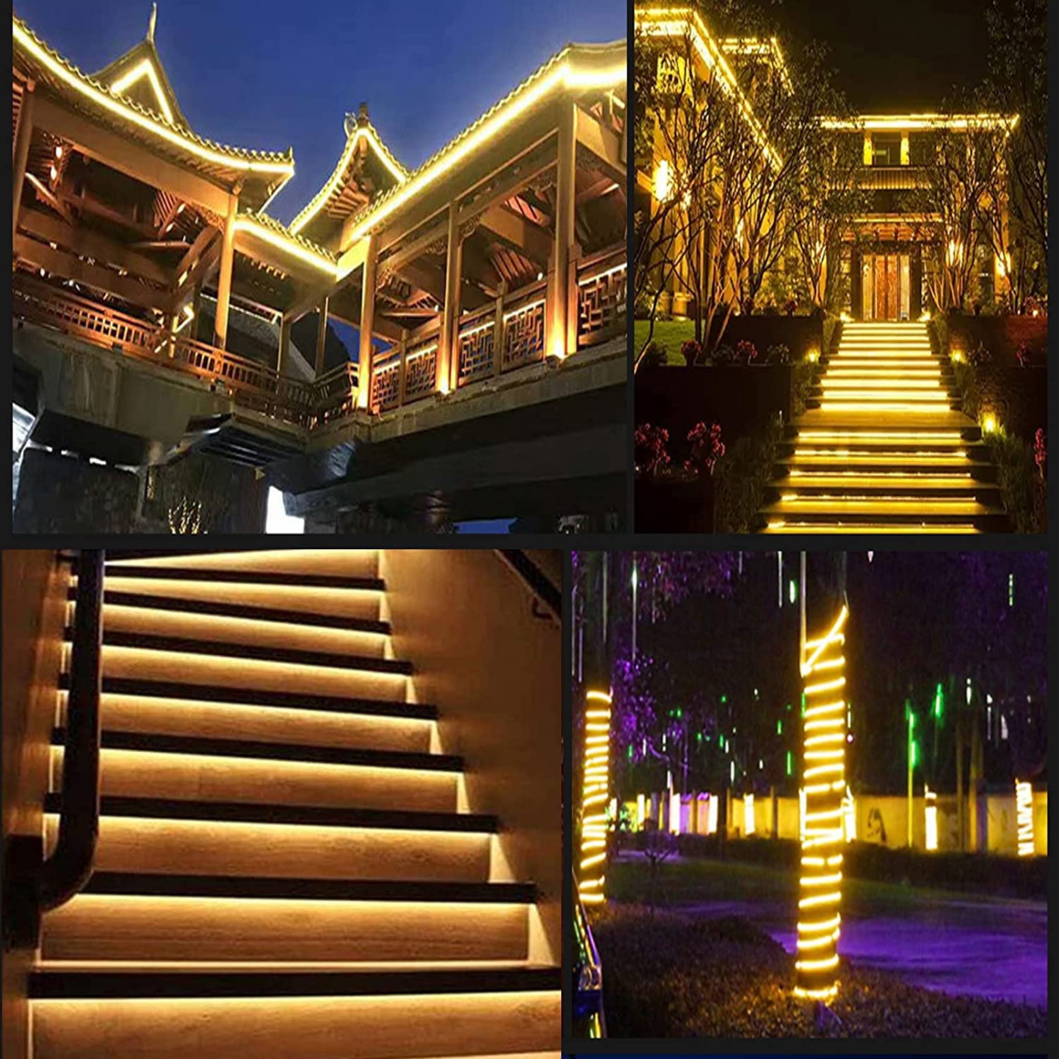 MIWATT Solar LED Strip Lights, Waterproof Outdoor String Lights with Remote & Timer, PVC Tube Cover for Bedroom, Garden, Patio, Pool, Christmas Decoration – Perfect for Parties, Weddings, and Holiday Lighting