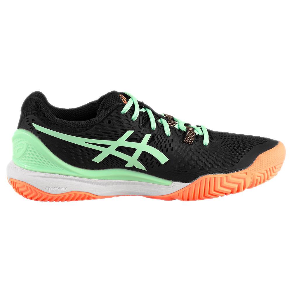 ASICS Women's Gel Resolution 9 Padel Tennis Shoes - Black/Mint Tint | High-Performance Court Shoes for Women | Perfect for Padel, Tennis & Indoor Sports