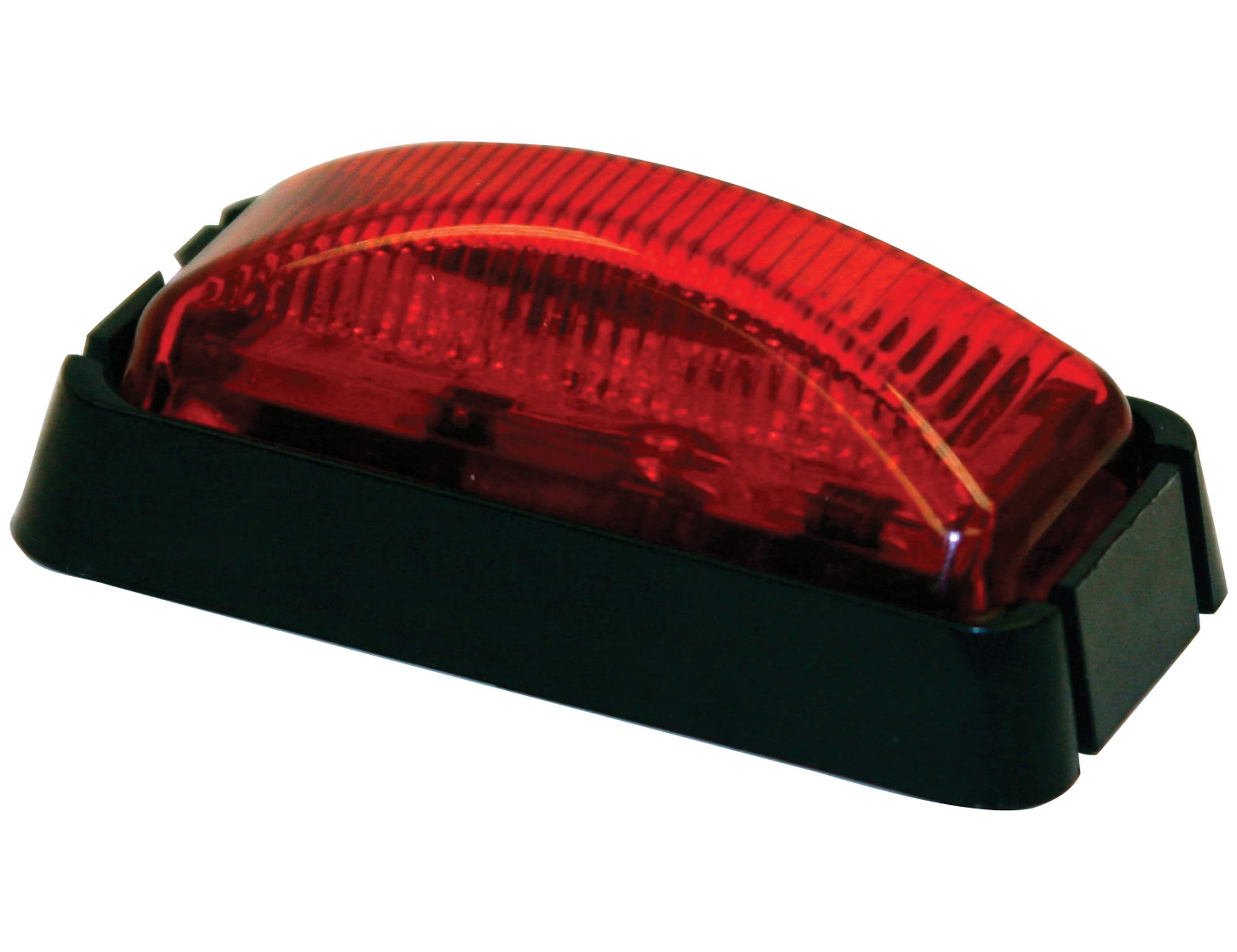 2.5 Inch Red LED Surface Mount Clearance Light Kit - 3 Super Bright LEDs with PL-10 Connector (Includes Mounting Bracket & Plug) | Perfect for Trucks, Trailers, RVs & Heavy Equipment Safety Marking