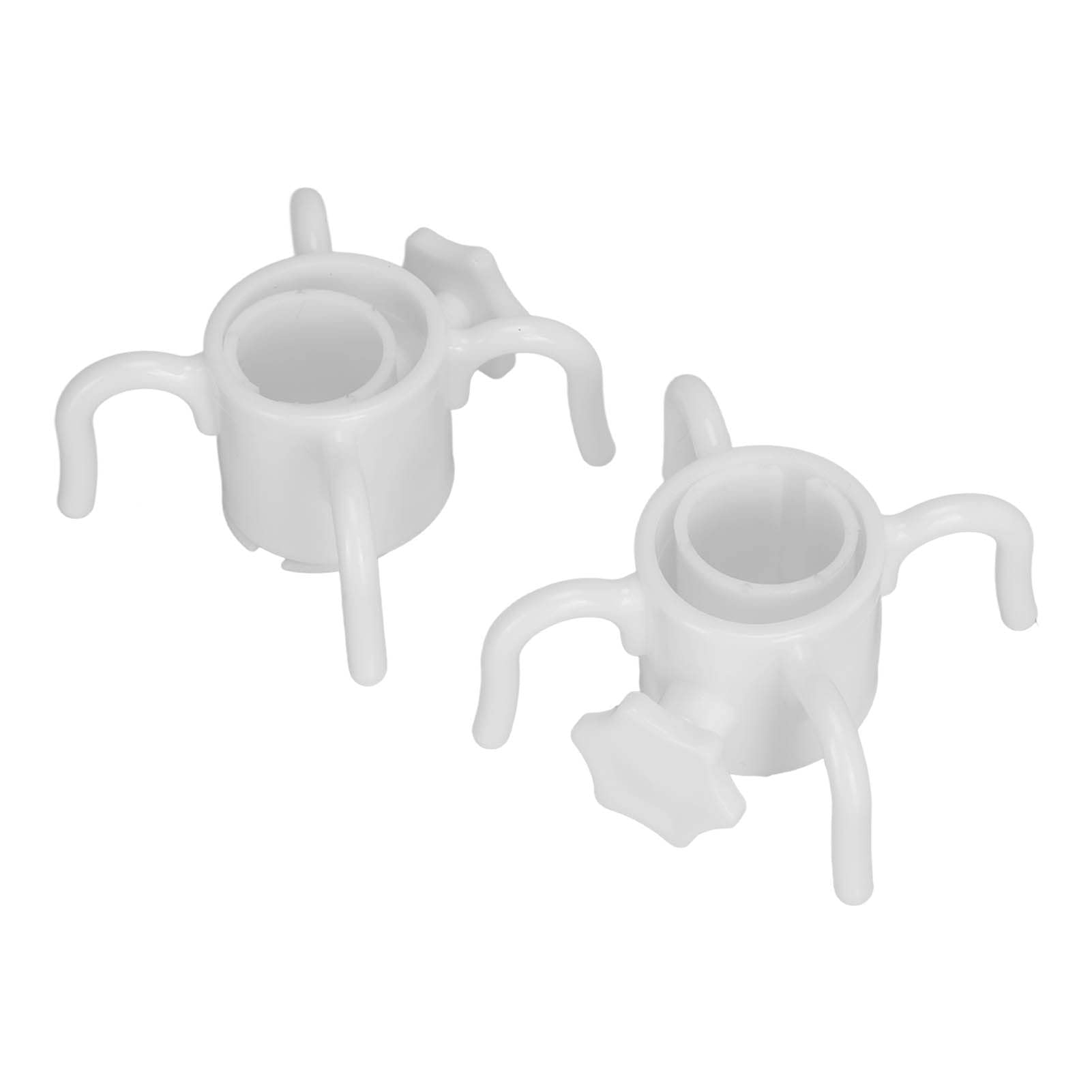 2-Pack White Plastic Beach Umbrella Hanging Hook with 4 Prongs - Heavy Duty Sun Umbrella Holder for Sand, Poolside, Patio, and Outdoor Use