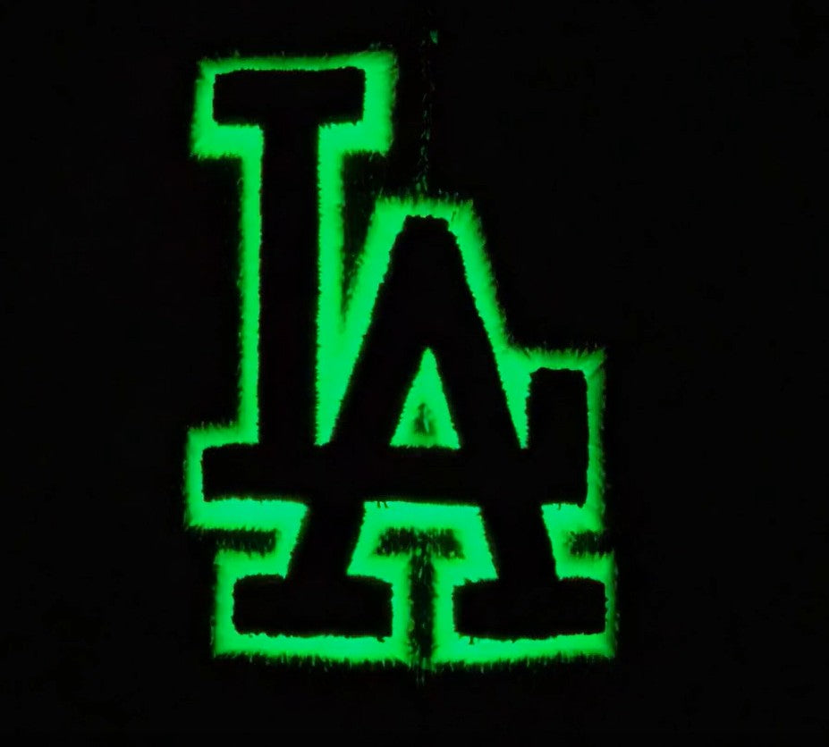 New Era 59Fifty Camo Adjustable Snapback Hat - Los Angeles Dodgers Glow in the Dark Baseball Cap for Men & Women, Black Camouflage Design - Perfect for Baseball Games, Streetwear & Nighttime Visibility