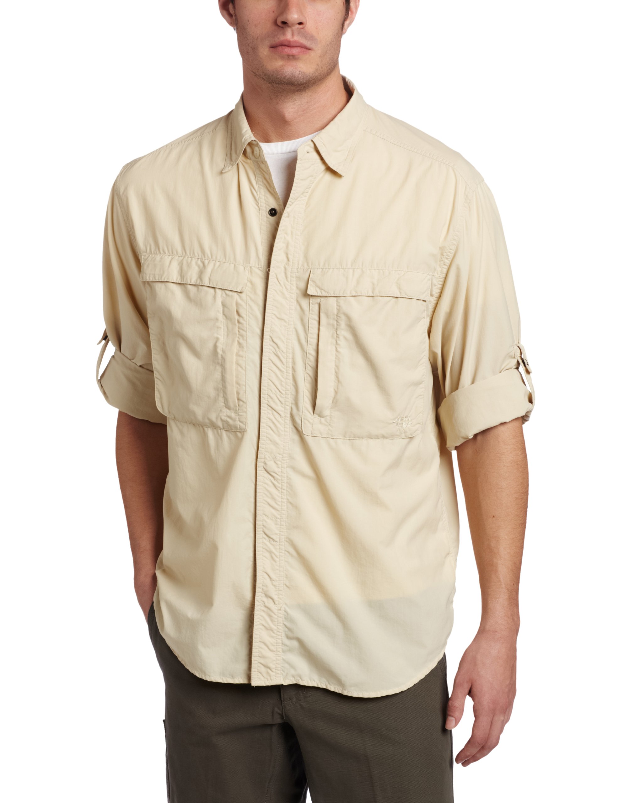 ExOfficio Men's BugsAway Halo Long Sleeve Shirt - Insect Repellent UPF 50+ Sun Protection Shirt for Hiking, Camping & Outdoor Adventures