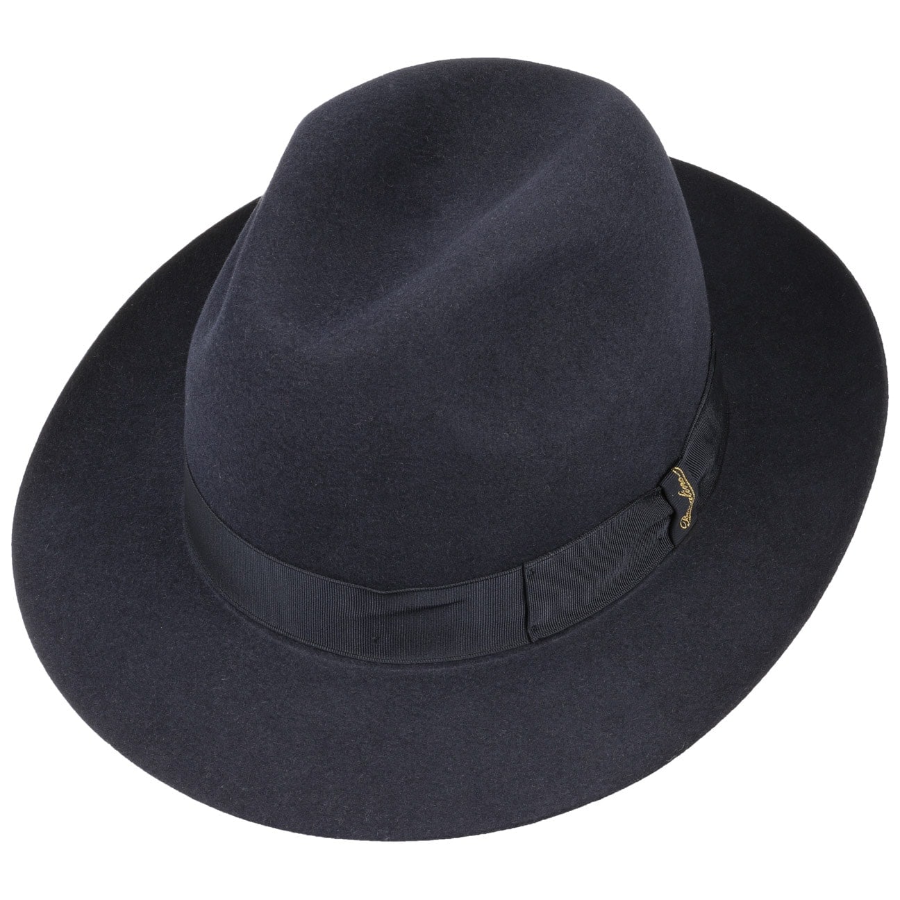 Borsalino Marengo Fur Felt Bogart Hat for Men - Classic Fedora Style for Outdoor, Travel & Formal Occasions