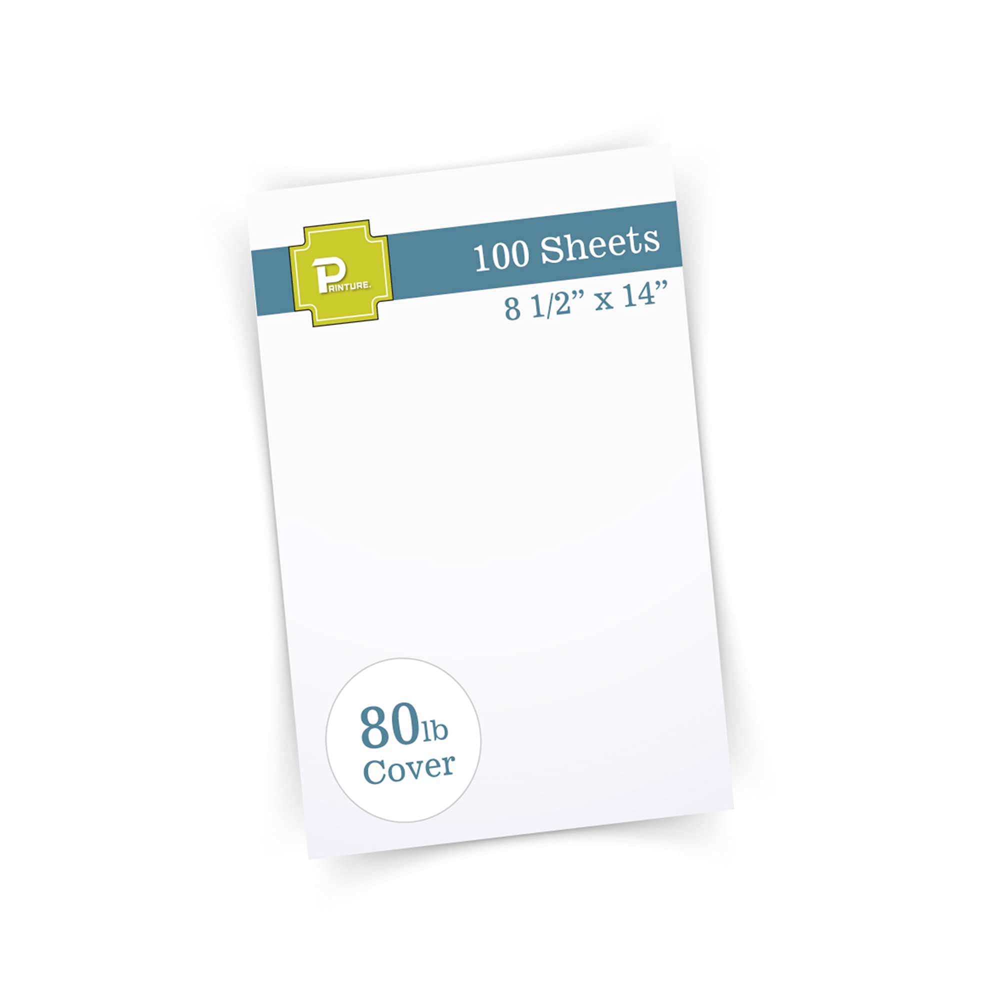 Premium 80lb Cover Weight Printure Pure White Legal Size Cardstock (8.5