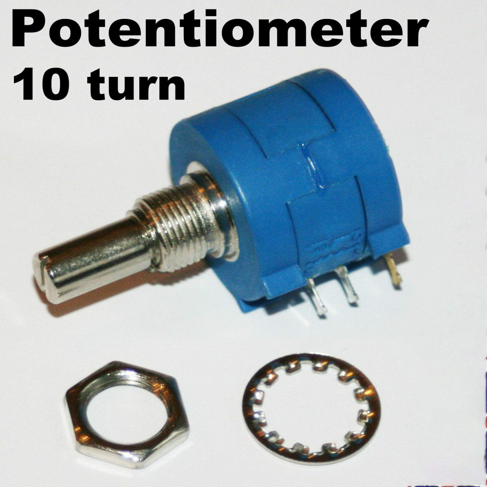 10K Ohm 10-Turn Rotary Wire Wound Precision Potentiometer - Perfect for Audio Equipment, Industrial Controls & DIY Electronics Projects