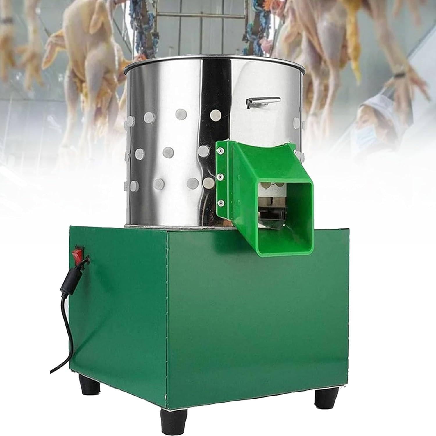 Electric Poultry Plucker Machine - Automatic Chicken Duck Feather Removal Tool for Home & Commercial Use | Perfect for Butchers, Farmers & Homesteaders