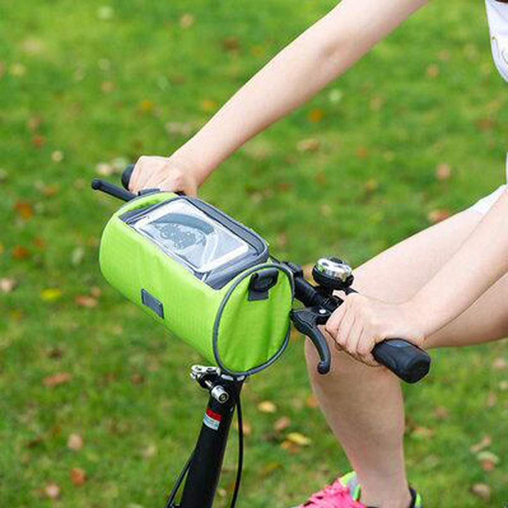 LIOOBO Bike Handlebar Bag - Waterproof Front Frame Storage Bag for Mountain & Road Bikes - Touch Screen Accessible Cycling Phone Pouch - Perfect for Commuting, Touring & Outdoor Adventures