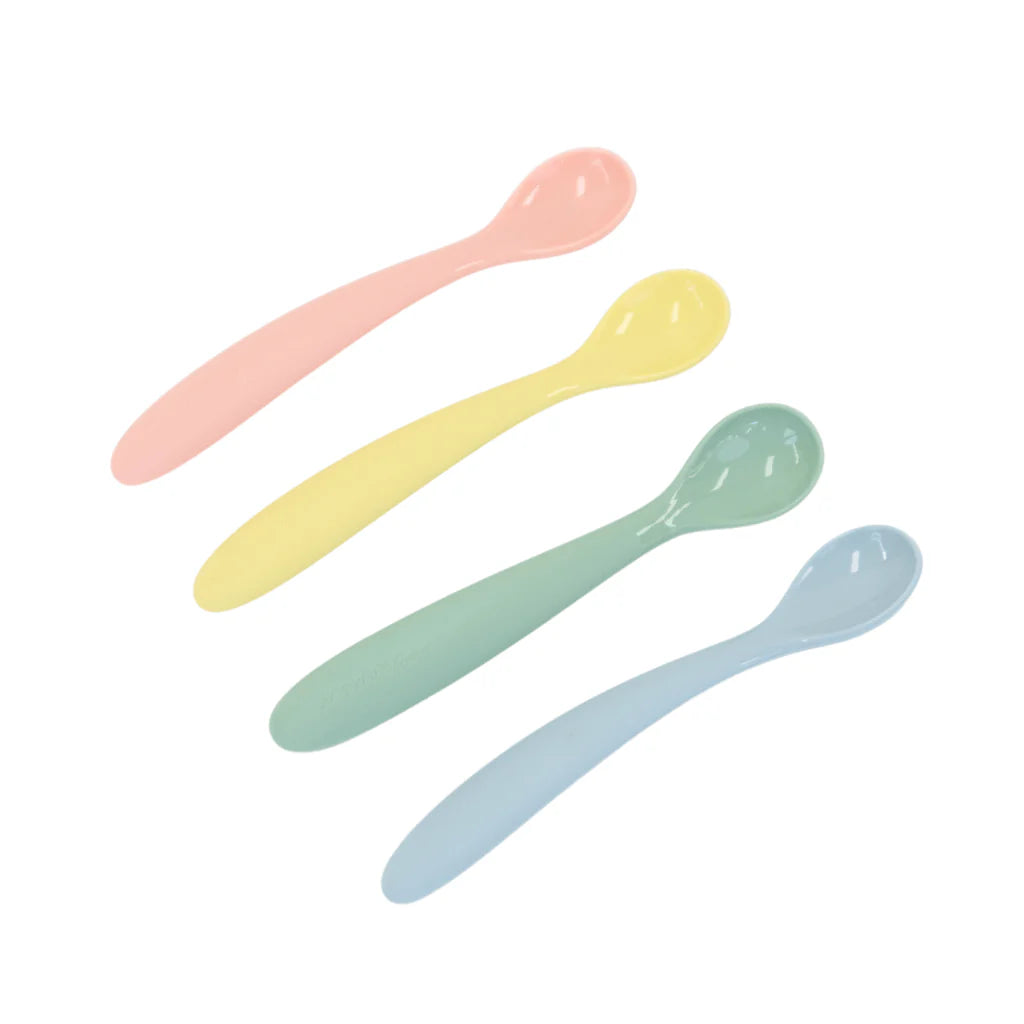 Wild Indiana Baby Starter Spoons Set - BPA-Free Soft-Tip Infant Feeding Utensils for First Foods - Perfect for Baby-Led Weaning & Puree Feeding at Home or On-the-Go